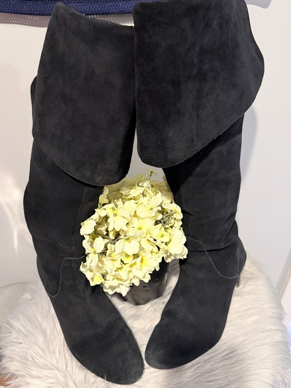 Vince Camuto Black Suede Over-the-Knee Boots